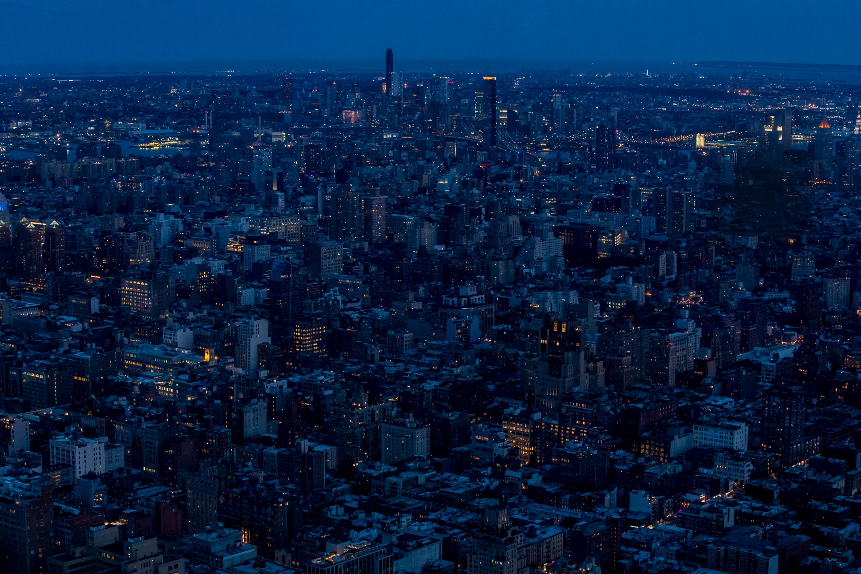New York-Blue hour-city view