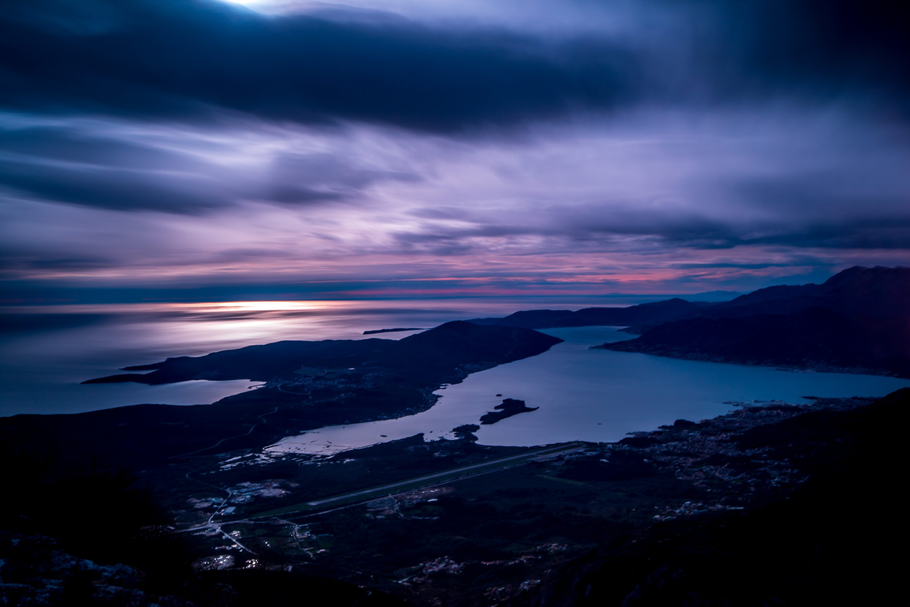 arijit sarkar view kotor bay budva sunset long exposure